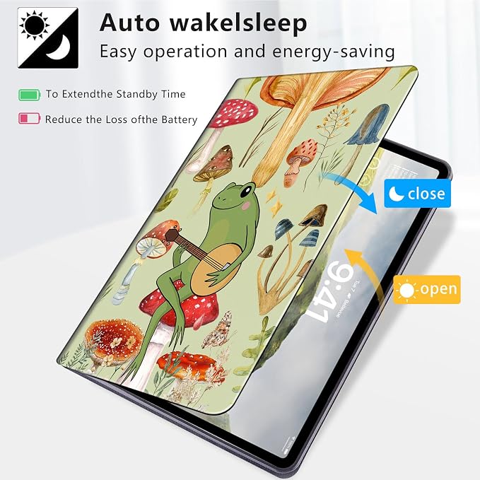 Case for iPad Air 11-inch (M4 2026 / M3 2025 / M2 2024) iPad Air 5th/4th Gen (2022/2020) 10.9 Slim PU Leather Folio Stand &amp Auto Sleep/Wake Protective Smart Cover Tree Fluorescent
