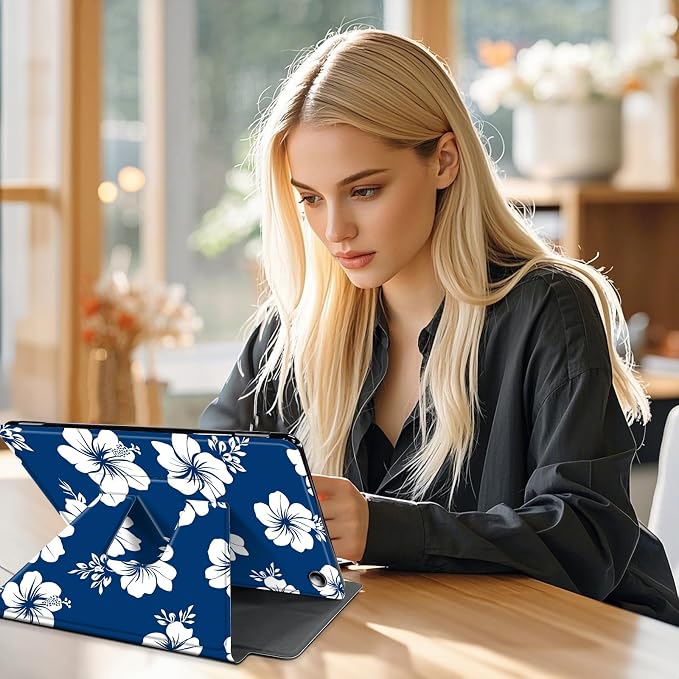 for Amazon Fire Max 11 2023 Release Table Case 11'' Rotating Auto Wake Sleep Leather Table Case for Amazon Fire Max 11 2023 Release Stand Bird Flowers Design for Woman Man