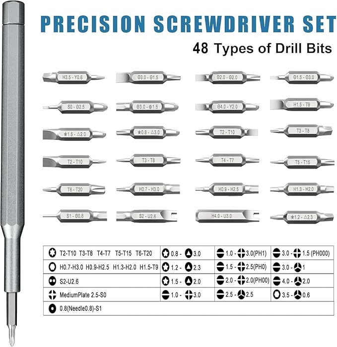 49-in-1 Small Precision Screwdriver Set, Professional Magnetic Mini Repair Tool Kit for Phone, Computer, Watch, Laptop, Macbook, Game Console, Electronic Jewelry, Toys, Computer, Eyeglass Repair