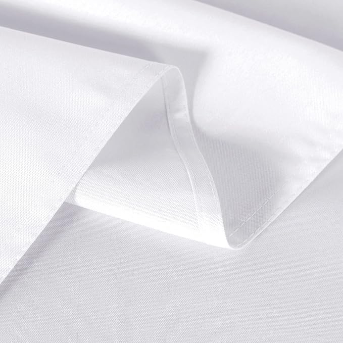 sancua 6 Pack White Tablecloth 60 x 102 Inch, Rectangle Table Cloth for 6 Feet Tables - Stain and Wrinkle Resistant Washable Polyester Table Cover for Dining Tables, Buffet Parties and Camping