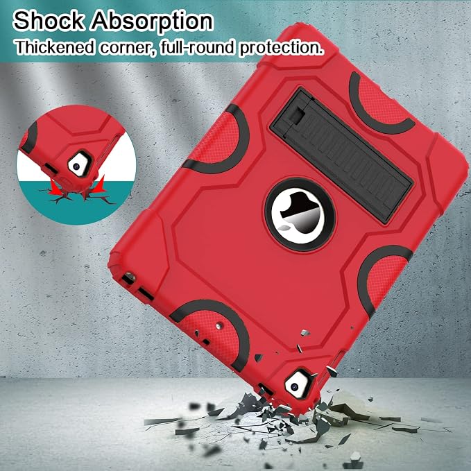 ZoneFoker Case for iPad 6th/5th Generation (9.7 Inch 2018/2017 Model) iPad Air 2 / 1st iPad Pro 9.7 Heavy Duty Shockproof Rugged Protective Case Alpine Green