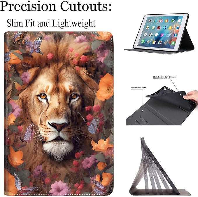 Case for New iPad (A16) 11th Generation 11 Inch 2025for iPad 10th Generation 2022 10.9 Inch Multi-Angle Stand Smart Cover Shockproof with Auto Wake/Sleep Baby Dragon