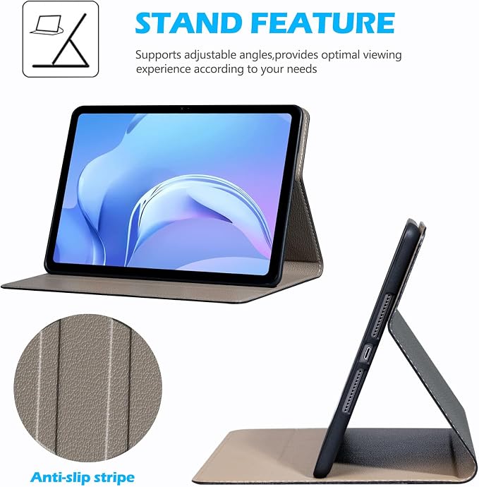 Case for 10.2-inch iPad 7th/8th/9th Gen (2019-2021 | Microfiber Leather ，Shockproof Smart Cover | Adjustable Stand | Auto Wake/Sleep | Multiple View Angles | Black