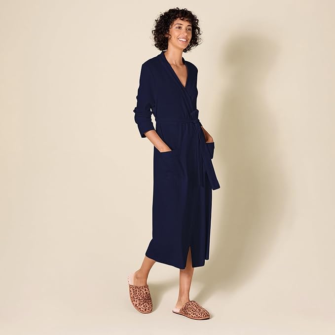 Amazon Essentials Women's Lightweight Waffle Full-Length Robe (Available in Plus Size)