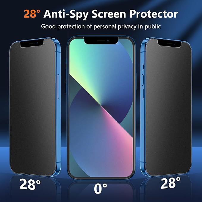 [2 Pack] Matte Privacy Glass Screen Protector Designed for iPhone 11 / iPhone XR Anti-Glare Anti-Fingerprint Install Frame 9H Tempered Glass
