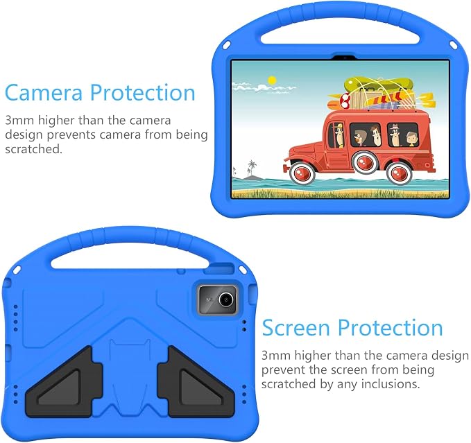 YRH for Moto Pad 2026 Case 11'' Kids EVA Shockproof Tablet Cover with Stand Handle Black