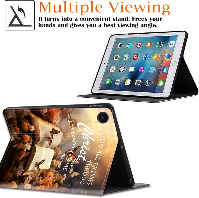 Case for Samsung Galaxy Tab A9 Plus 11 2023 Multi-Viewing Angles with Automatic Sleep/Wake Function for Samsung Galaxy A9+Tablet (SM-X210/X216/X218) American Flag Wolf