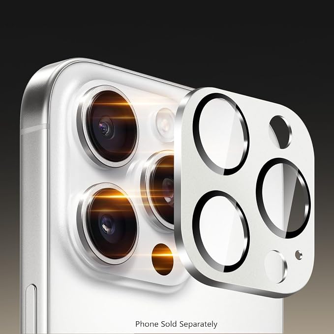 SAHARA - Ultra-Strong Camera Lens Protector for iPhone 16 Pro/16 Pro Max (2-Pack) Black (ZD00161)