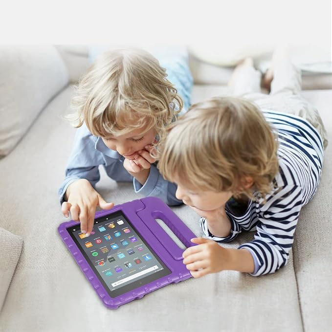 Kids Case for Fire 7 Inch Tablet 9th/7th/5th Generation Tablet (2019/2017/2015 Release) Kid-Proof &amp Shockproof Case Sturdy Soft Durable EVA Protective Cover with Convenient Handle Blue | Foldable