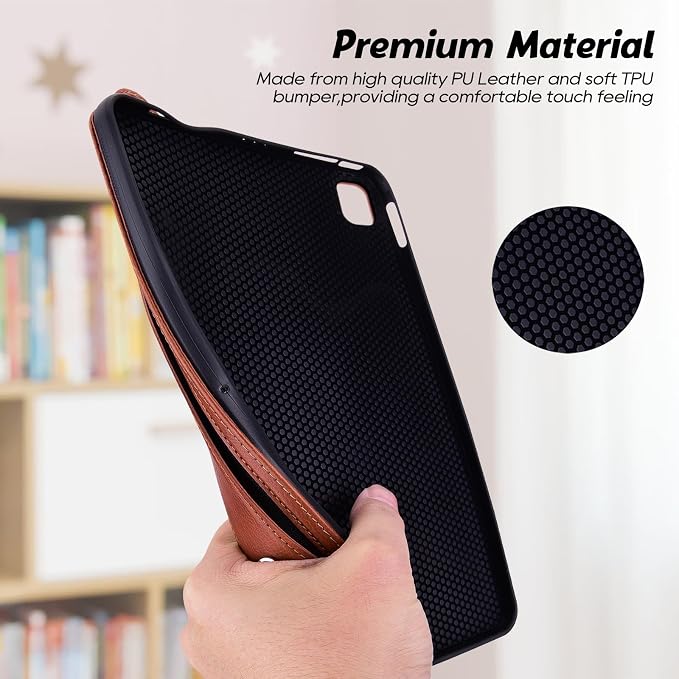 Slim Case for Apple iPad 10th Generation 10.9 Inch 2022 PU Leather Lightweight Hand Strap Stand Feature Drop Protection Back Cover for iPad 10th Gen 10.9 Black