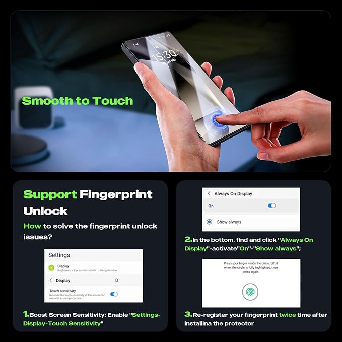 WSKEN for Samsung Galaxy S25 Ultra Screen Protector - Fingerprint Unlock | NO.1 Top 9H+ Tempered Glass Auto Dust Remove Zero Bubble 8K HD 10X Shatterproof Case Friendly 2 Pack