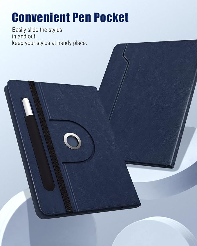 TiMOVO Universal Rotating Case for 11 Inch Tablet Black | 360 Degree Rotating Stand Pen Pocket 9 10 10.1 Inch Android Touchscreen Compatible