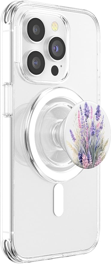 A Lavender Bouquet in Purple Watercolors A Flowery Lavender PopSockets Adhesive PopGrip