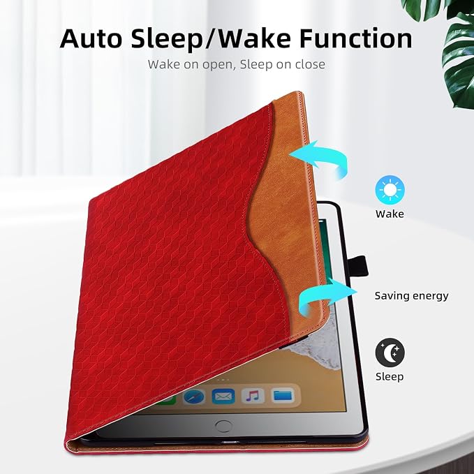 Case for iPad 9th 8th 7th Generation (2021/2020/2019) 10.2 InchiPad Air 3rd Generation PU Leather Cover Multi-Angle Viewing Stand with Card Pocket for ipad 9th Generation CaseBlack