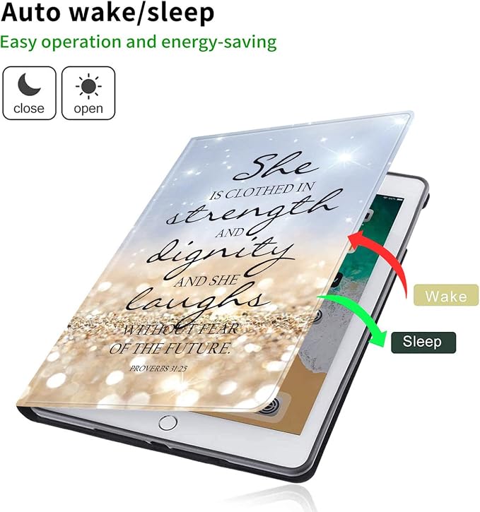 Compatible for iPad 9th 8th 7th Generation Case 10.2 inchAdjustable Stand with Auto Wake/Sleep Protect CaseMoon and Sun