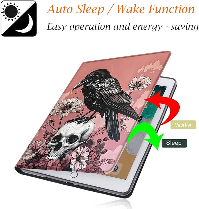 Case for Samsung Galaxy Tab A9 Plus 11 2023 Multi-Viewing Angles with Automatic Sleep/Wake Function for Samsung Galaxy A9+Tablet (SM-X210/X216/X218) American Flag Wolf