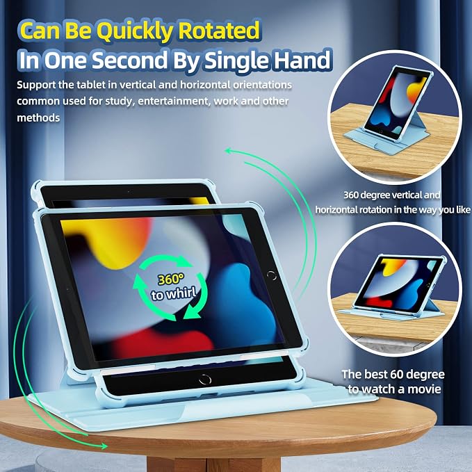 Kids Case for iPad Pro 11 M5/M4 &amp iPad Air 11 (2026/2025/2024) Shockproof Case with Pencil Holder Techcircle Light EVA Foam Handle Stand Bumper Protective Child Friendly Drop Proof Cover Black