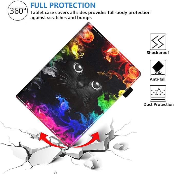 Case for Amazon Kindle Fire HD 10 &amp Fire HD 10 Plus Tablet (11th Generation 2021 Release) Premium PU Leather Stand Cover with Smart Auto Wake American Flag Deer