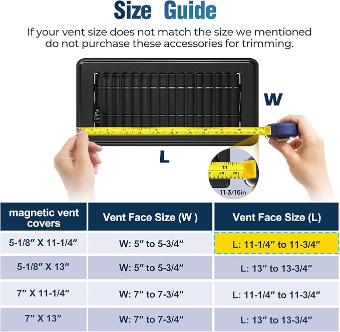 Magnetic Vent Covers with Vent Screen 7x11.3 Inch, Ceiling Air Vents to Block