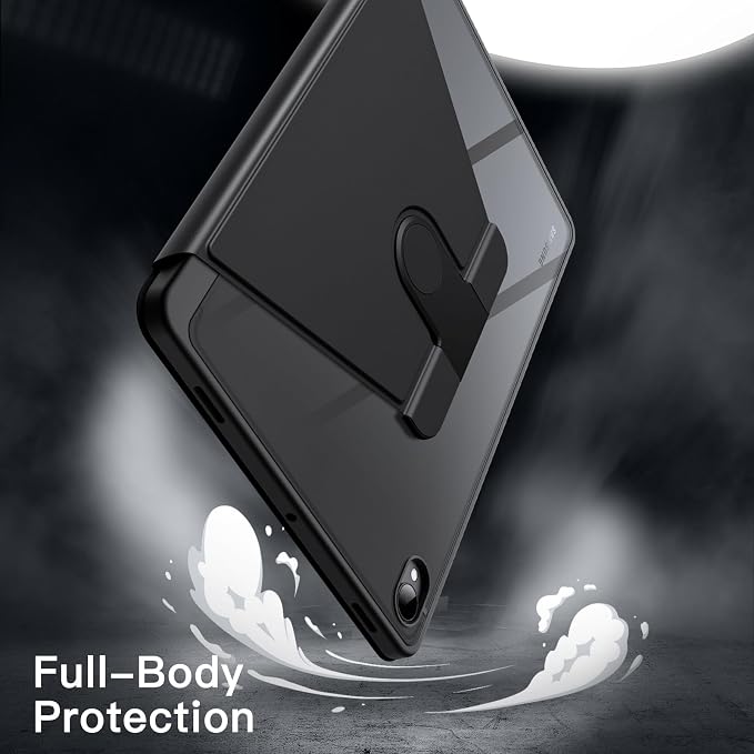 JETech Rotating Case Cover for Samsung Galaxy Tab S11 Black | 360° Rotation Stand Clear Back Design Auto Wake/Sleep S Pen Holder Full Protection