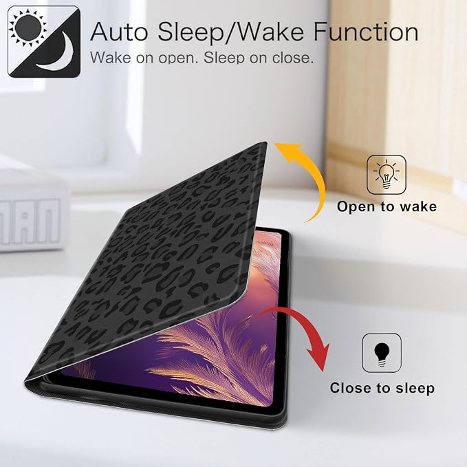 for iPad 11th Generation (A16 2025) 11 / iPad 10th Gen 10.9 2022 Case 360° Rotating PU Leather Stand Cover with Auto Sleep/Wake Shockproof TPU Backl Raccoon Perched