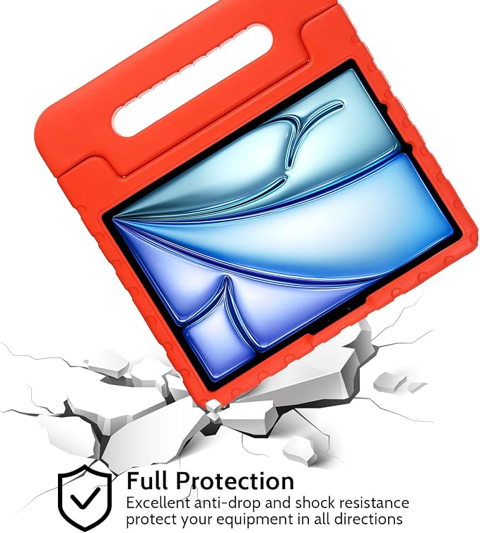 Dteck Kids Case for iPad 10.2 - Shockproof Rugged EVA Handle Stand Child Proof Case for iPad 9/8/7 Generation Black