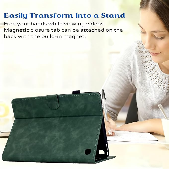 Case for Kindle Fire HD 10 &amp Fire HD 10 Plus 13th/11th Generation 2023 2021 | Synthetic Leather Flip Folio Stand Cover with Auto Wake/Sleep for Kindle Fire HD 10 &amp Fire HD 10 Plus Beach