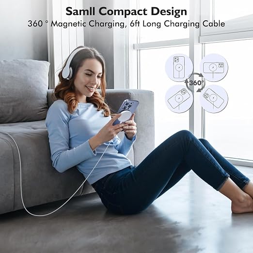 [Apple MFi Certified] iPhone 17 Magnetic Charger6FT USB C i Phone 17 Wireless Charging Pad &amp Fast PD USB C Charging BlockFast iPhone Mag-Safe Charger for iPhone 17/16 Pro/Pro Max/15/14/13/12 Ser