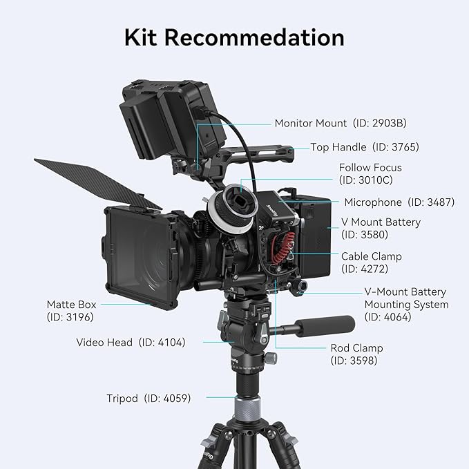 SmallRig“Black Mamba”Camera Cage for Canon R6 Mark II and R6 Mark III,Quick Release Plate for Arca-Type, Film Movie Making Camera Video Cage with Shoe Mount, 1/4''-20 & 3/8''-16 Threaded Holes