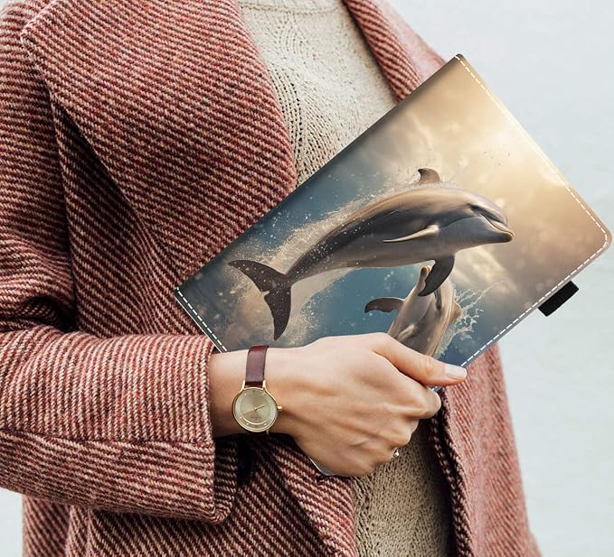 Case for Amazon Fire HD 8/HD 8 Plus Tablet (8 12th/10th Generation 2024/2022/2020 Release) Slim PU Leather Stand Folio Cover with Auto Wake Sleep African Woman Wolf