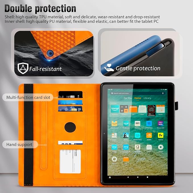 Case for FM 11 (13th Gen 2023) Multi-Angle Stand with Flexible Fixation Auto Wake/Sleep TPU Material (Brown)