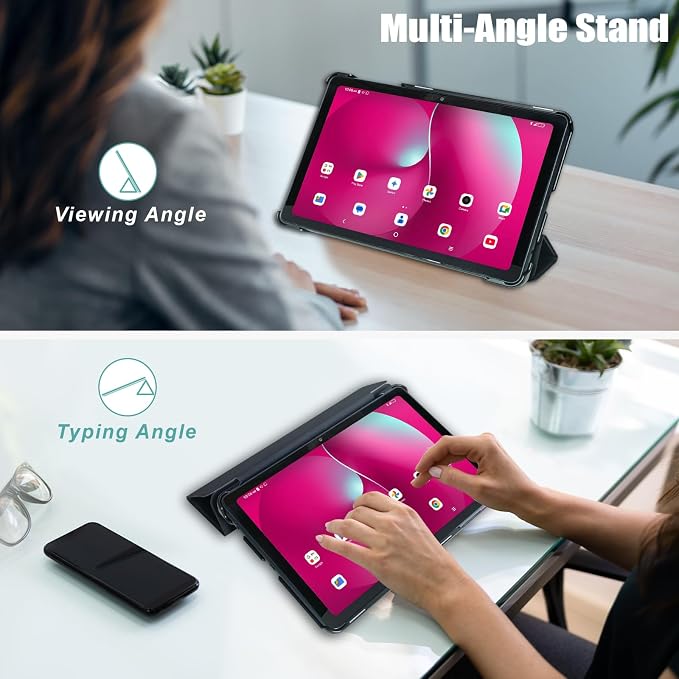 ACdream Case for T-Mobile Revvl Tab 2 10.1 Tablet 2025 Model:9185W(NOT FIT Revvl Tab 5G 10.36) with [Glass Screen Protector] Slim Lightweight Smart Shell Stand Cover Magnetic Feature Agave Green