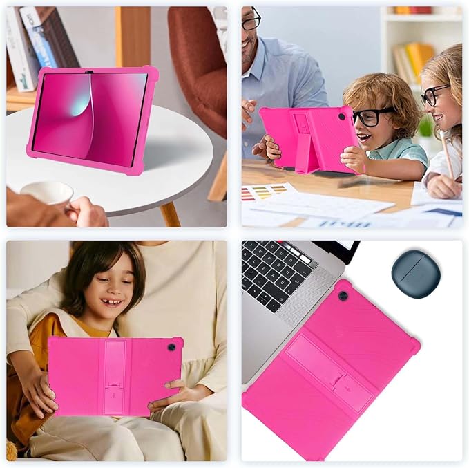 Case for T-Mobile Revvl Tab 2 10.1-InchCompatible with T-Mobile Revvl Tab 2 Android Tablet–Soft Silicone Protective Cover with Kickstand Shockproof Drop-Resistant Business-Style Stand(Black)