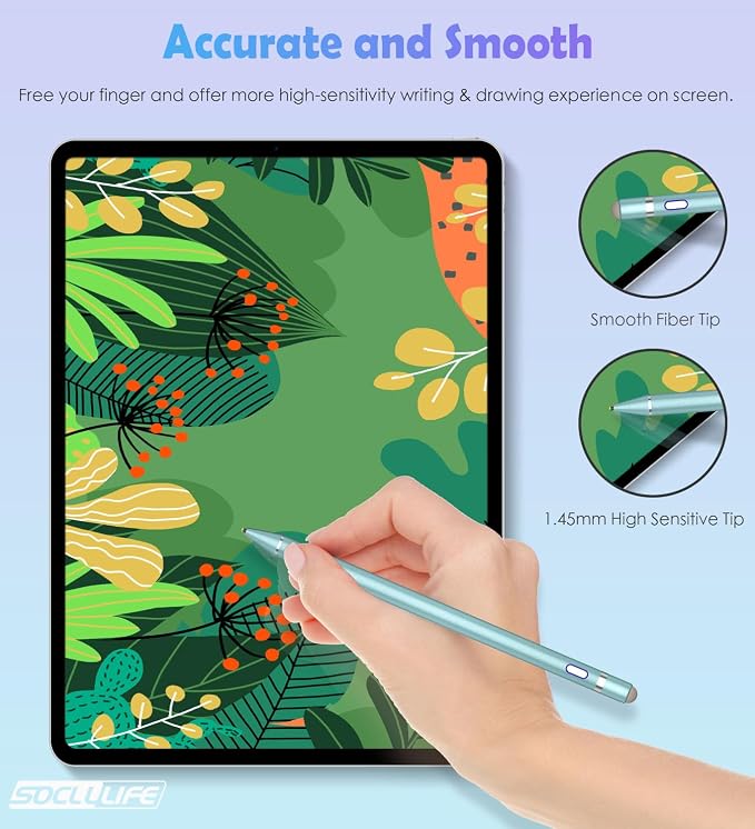Active Stylus Pen for Touch ScreensDual Pen Tips for iOS &amp Android Drawing &amp WritingHigh Precise Digital Pencil for Apple iPhone 16/15/14/13/12/11/X/8iPad Air/Pro/MiniPhone/Tablet/Sam-sung