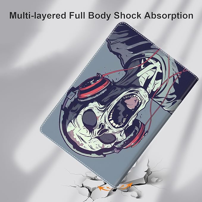 Case for iPad (A16) 11th Generation 11 Inch (2025) iPad 10th Generation 10.9 Inch (2022)，Slim Fit Foldable Standing Cover Case with Auto Sleep/Wake Retro Moth