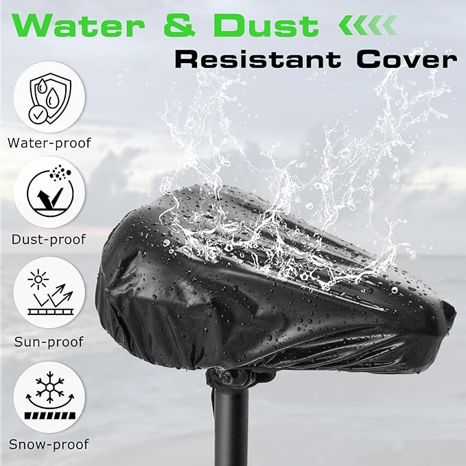 Zacro Bike Seat Cushion - Gel Padded Bike Seat Cover for Men Women Comfort, Extra Soft Exercise Bicycle Seat Compatible with Peloton, Outdoor & Indoor Bike Saddles