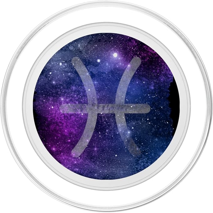 Pisces Galaxy Stars Horoscope Sign Purple Blue Black PopSockets Standard PopGrip