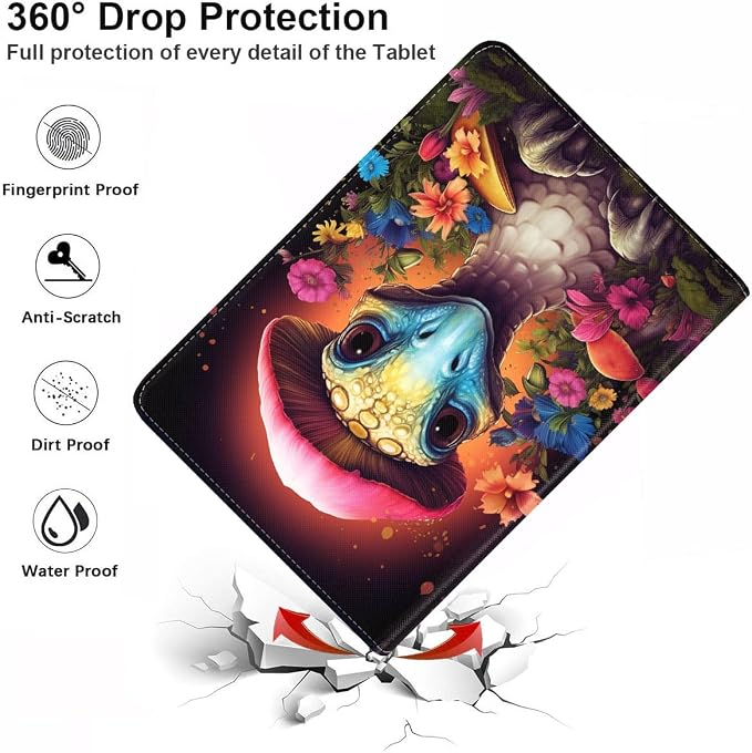 Case for Samsung Galaxy Tab S10 Lite/ S10 FE/ S9 FE 5G 10.9 Inch/ S9 11 Inch - Slim PU Leather Folding Stand Folio Cover with Auto Sleep/Wake - African American Girl