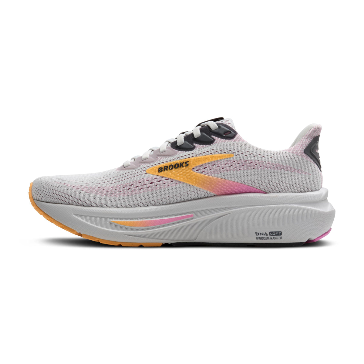 Brooks Women’s Ghost 17 Neutral Running Shoe - Oyster/Apricot/Pink - 7.5 Medium