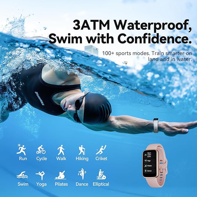 Enfit Fitness Trackers,Smart Watch with 1.47" Color Screen,100+Sport Modes Fitness Watch with Heart Rate Sleep Monitor, Pedometer Step Counter Watch, 3TAM Waterproof Activity Trackers for Women Men,PK