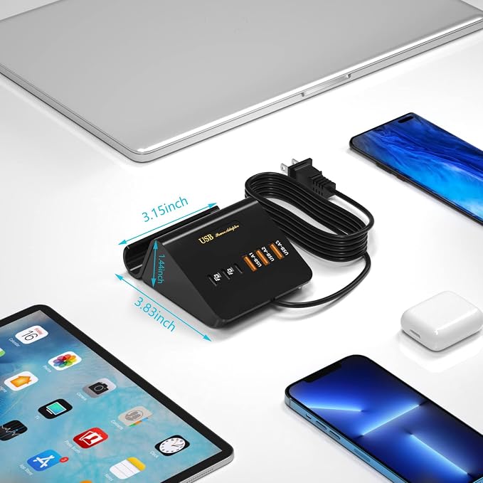USB C Charging Station 35W VHBW 6 Port 3A and 3C(1Port *USB-C PD20W Fast) Desktop Fast Charging Station for iPhone 14/13/12Samsung Galaxy S23/S22/S21etc