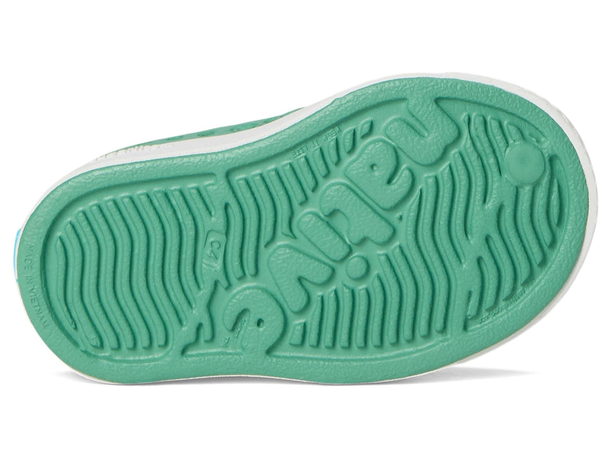 Native Shoes Unisex-Kids Jefferson Sneakers, Alpine Green/Shell White, 4 Toddler