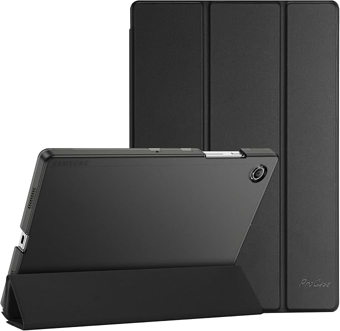 ProCase Smart Case for Galaxy Tab A8 10.5 Slim Stand Hard Back Shell Protective Smart Cover Case for Galaxy Tab A8 10.5 Inch 2022 SM-X200 X205 X207 -Black