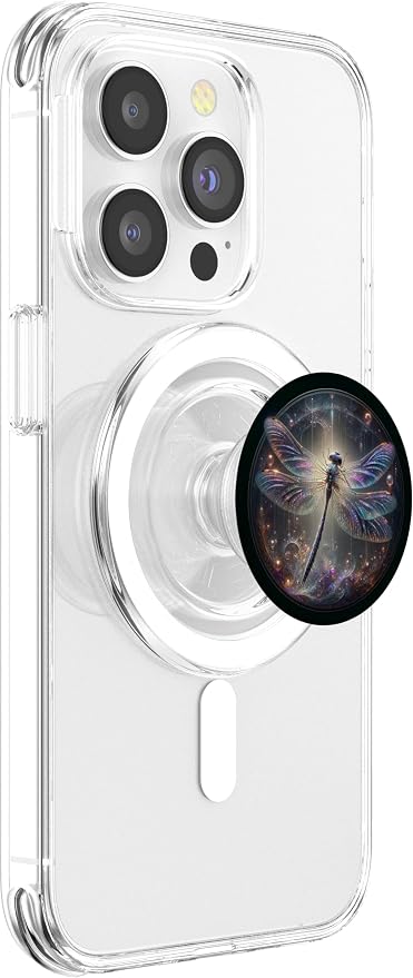 Cute Purple Dragonfly Beautiful Nature Graphic Art PopSockets PopGrip for MagSafe
