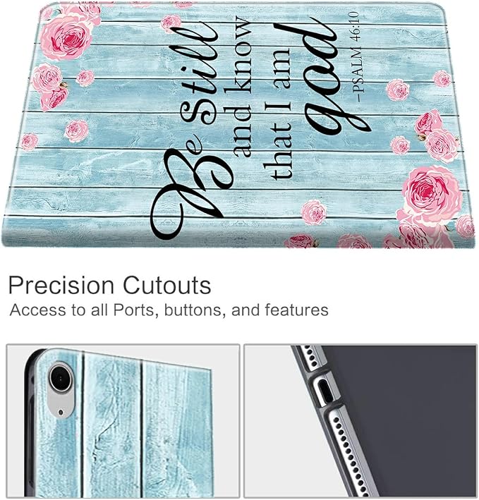 for iPad Air 11 (2024)/ iPad Air 6th/5th/4th Gen Case (2025/2024/2022/2020) 10.9 Inch CaseBEOTIWAD Shockproof Slim PU Leather Stand Protective Cover with Auto Sleep/Wake-Bible Verses Philippians 4-13