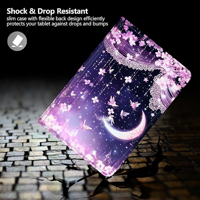 Case for Amazon Fire 7 Tablet 2019/2017 Release 9th/7th Generation PU Leather Smart Protective Cover with Auto Sleep/Wake for Fire 7 2019Beautiful Sunset