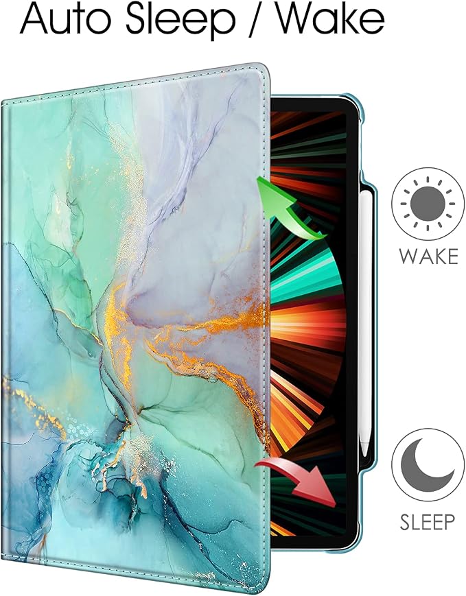 Fintie Rotating Case for iPad Pro 12.9-inch 6th/5th/4th/3rd Generation | 360° Swivel Stand Landscape &amp Portrait Viewing Shockproof Protective Cover Pencil Holder Auto Sleep/Wake Black