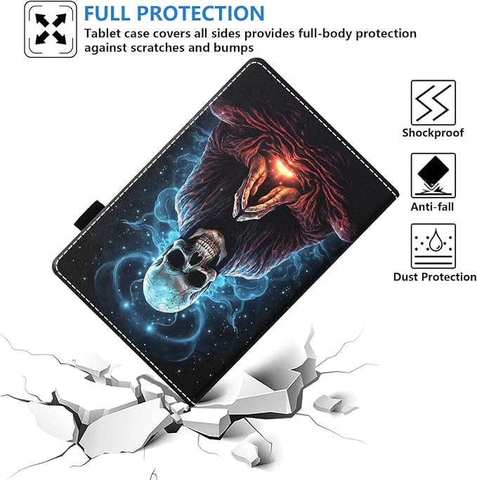 Case for Amazon Kindle Fire 7 Tablet (7 Display 12th Generation 2022 Release) Slim PU Leather Stand Folio Cover with Card Slot &amp Auto Wake Sleep Abstract Paint Butterfly