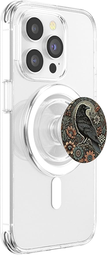 Witch Witchy Halloween Phone Grip Crow Goth Emo Boho Flowers PopSockets PopGrip for MagSafe