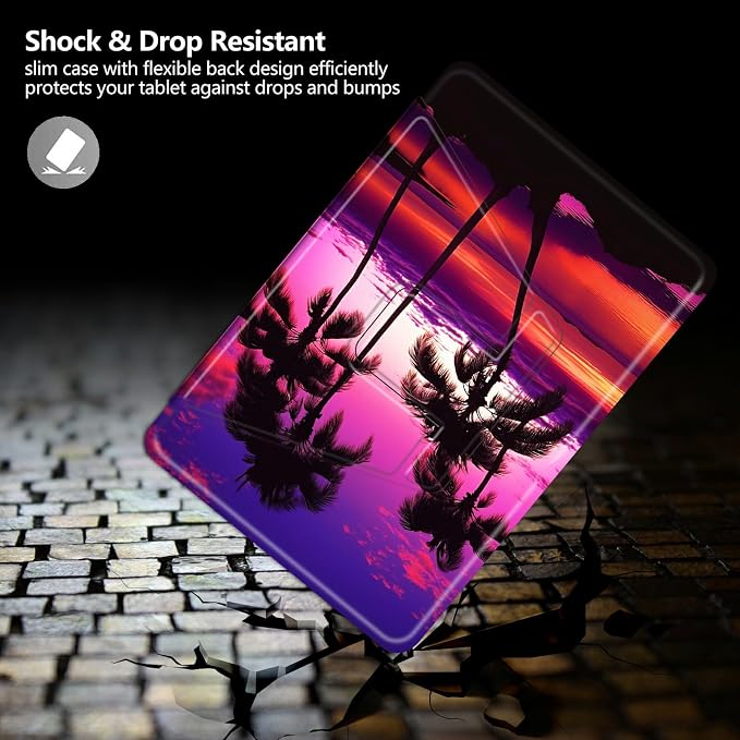 Case for Kindle Fire 7 Tablet (12th Generation 2022 Release) Baseball Theme 360 Degree Rotating Stand Protective Cover with Auto Sleep/Wake for Fire 7 2022 Tablet